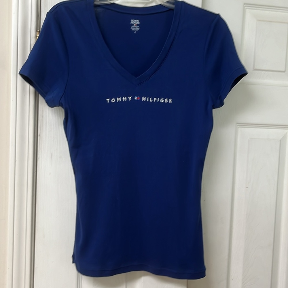 Tommy Hilfiger- Short sleeve royal blue v-neck t shirt- NWT - Sparkly Symbol